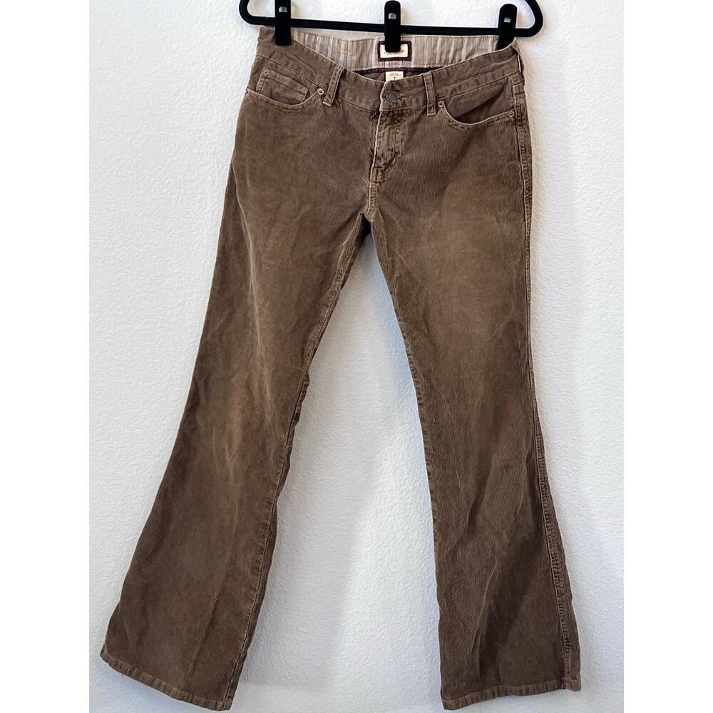 Vintage Hollister Pacific Merchants Brown Corduroy Bootcut Pants Jr Sz 7 Y2K